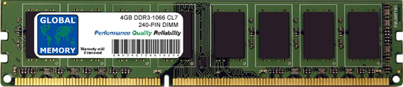 4GB DDR3 1066MHz PC3-8500 240-PIN DIMM MEMORY RAM FOR DELL DESKTOPS